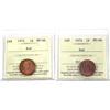 Image 1 : 1973 & 1974 Canada 1-cent ICCS Certified MS-66, Red. 2pcs.