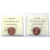 Image 2 : 2x 1977 Canada 1-cent ICCS Certified MS-66, Red. Includes: Double 77, & Standard. 2pcs.