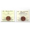 Image 1 : 2x 1978 Canada 1-cent ICCS Certified MS-66, Red. Includes: Double 78 Rotated Die; & Standard. 2pcs
