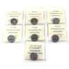 Image 2 : Lot of 7x 1977-2000 Numismatic BU, Canada 5-cent ICCS Certified MS-65 to MS-67. 7pcs.