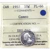 Image 1 : 1957 Canada 10-cent  ICCS Certified PL-66, Cameo
