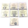 Image 2 : Lot of 7x 1961-1968 Canada 10-cent  ICCS Certified MS-65. 7pcs.