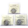 Image 2 : Lot of 3x 1958-1961 Canada 25-cent ICCS Certified PL-64 to PL-65. 3pcs.
