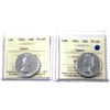 Image 1 : Lot of 2x 1961-1962 Canada 50-cent ICCS Certified PL-65 to PL-66. 2pcs.