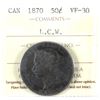 Image 1 : 1870 L.C.W. Canada 50-cent ICCS Certified VF-30