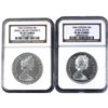 Image 1 : Lot of 2x 1965-1966 Canada Silver Dollar  NGC Certified PL-66, Cameo. 2pcs.