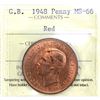 Image 1 : 1948 Great Britain Penny, ICCS Certified MS-66, Red