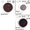 Image 1 : Lot of 3x 1826-1868 Italy Mixed Denomination Coins in Fine to EF Condition. 3pcs.
