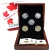 Image 1 : 2013 O Canada $25 5-Coin Set in Deluxe Wooden Box (No Tax). Comes with all original packaging. Carib