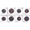 Image 1 : Lot of 8x 1837-1857 Canada Banking Tokens. 8pcs.