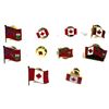 Image 1 : Lot of 10x Assorted Pins of Canada and Ontario Flags. All assorted. Please see picture for more deta