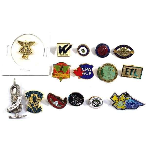 Lot of 15x Assorted Pins. All assorted. Please see picture for more details. Includes W Tutor, High 