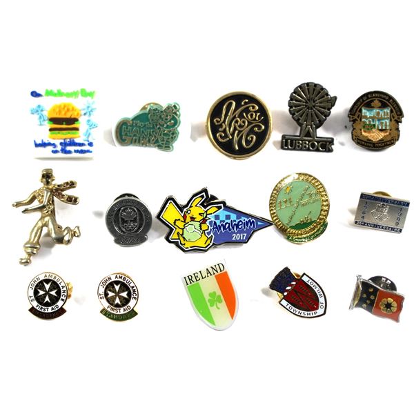 Lot of 15x Assorted Pins. All assorted. Please see picture for more details. Includes McHappy Day, P