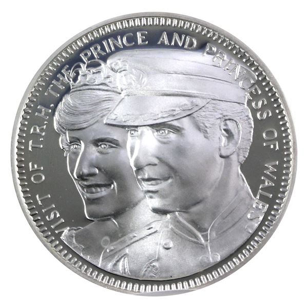 1989 Visit of T.R.H. The Prince and Princess of Wales to Kensington Palace Sterling Silver Medal.