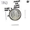 Image 1 : Nice Error! 1943 Canada 10-cent BU with Major Die Clash Error.