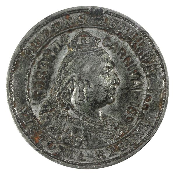 Unique! Queen Victoria Jubilee Medallion "Toronto Carnival 1890", the 'Carnival 1890' Double Struck.