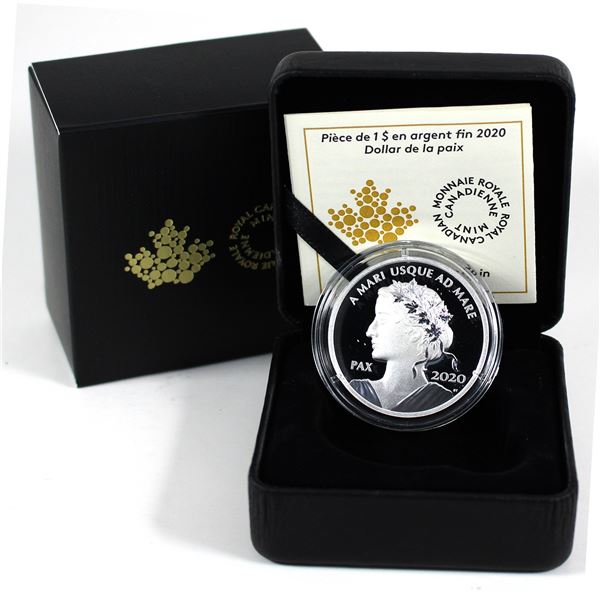 2020 Canada $1 Peace Dollar Fine Silver Coin. Mintage of only 5500! (Tax Exempt)