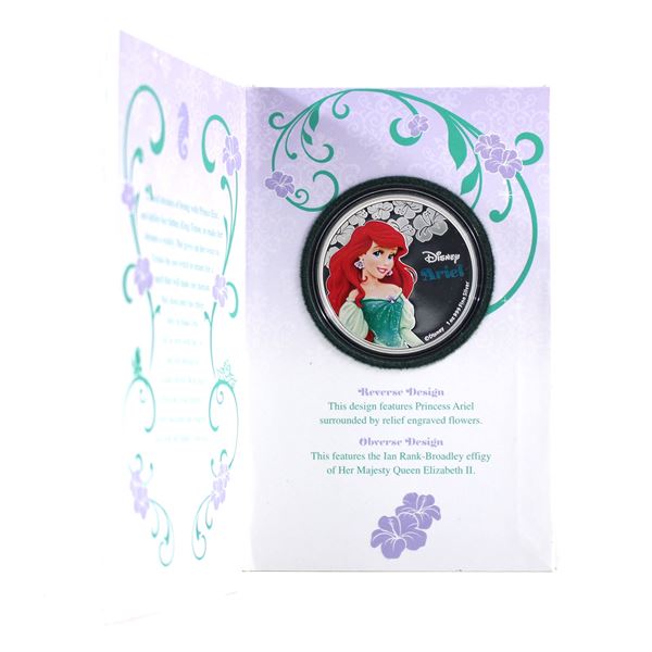 2015 Niue $2 Disney Princess Series - Ariel 1oz Coloured Fine Silver Coin. (Tax Exempt)
