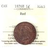 Image 1 : 1-cent 1876H ICCS Certified MS63 Red