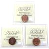 Image 2 : 1-cent 1981, 1982, & 1984 ICCS Certified MS66 Red. 3pcs.