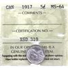 Image 1 : 5-cent 1917 ICCS Certified MS64. A Pristine Coin with Near Flawless Fields