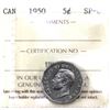 Image 1 : 5-cent 1950 ICCS Certified SP65 *Scarce Specimen Strike*
