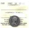 Image 1 : 5-cent 1982 ICCS Certified MS66