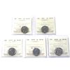 Image 1 : 5-cent 2000, 2001, 2001P, 2002P, & 2003P ICCS Certified MS66. 5pcs