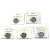 Image 2 : 5-cent 2000, 2001, 2001P, 2002P, & 2003P ICCS Certified MS66. 5pcs