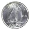 Image 2 : 10-cent 1942 Double 19 ICCS Certified MS65. Beautiful Lustre Over Near Flawless Fields