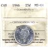 Image 1 : 25-cent 1946 ICCS Certified MS64
