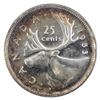 Image 2 : 25-cent 1953 Small Date ICCS Certified PL65 Heavy Cameo. Beautiful Toning in Hues of Amber and Gold