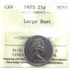 Image 1 : 25-cent 1973 Large Bust ICCS Certified MS64. Attractive Coin with Sophisticated Umber Tones