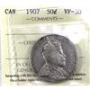 Image 1 : 50-cent 1907 ICCS Certified VF30. Warm Natural Hues
