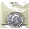 Image 1 : 50-cent 1940 ICCS Certified MS64. Softly Toned with Frosted Underlying Fields.