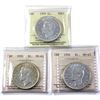 Image 1 : Silver $1 1950, 1950 SWL & 1950 Arnprior ICCS Certified MS63. 3pcs