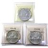 Image 2 : Silver $1 1950, 1950 SWL & 1950 Arnprior ICCS Certified MS63. 3pcs