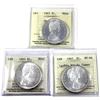 Image 1 : Silver $1 1965 SB P5, 1965 LB B5 Cameo & 1965 LB P5 ICCS Certified MS64. 3pcs.