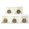 Image 1 : Loon $1 2005, 2005 Terry Fox, 2008 Olympic, 2009 Montreal Canadiens & 2009 ICCS MS66. 5pcs.