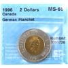 Image 1 : $2 1996 German Planchet CCCS Certified MS65