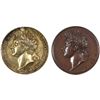 Image 1 : 1821 Pair of Coronation of George IIII Medals. Lot includes a Bronze and silver example of these med
