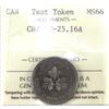 Image 1 : TT-25.16A (1983) Test Token ICCS Certified MS66