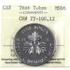 Image 1 : TT-100.12 (1983) Test Token ICCS Certified MS66