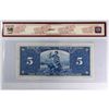 Image 2 : BC-23b 1937 $5 BCS AU58 Original Gordon-Towers S/N: K/C9004216. Bright Vibrant Colours, choice cente
