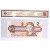 Image 2 : RADAR/REPEATER BC-55b-N1-ii-N10-iii 1986 $2 CBG2522252 BCS Gem UNC65 Original Thiessen-Crow. 2 Digit