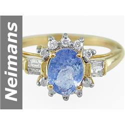 1.54 ct Tanzanite & Diamond Ring 14kt Gold