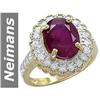 Image 1 : 6.59 ct Ruby & Diamond Ring 14kt Gold