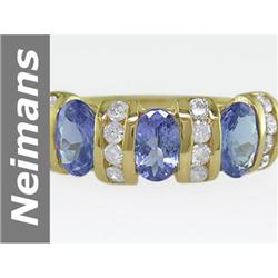 1.84 ct Tanzanite & Diamond Ring 14kt Gold