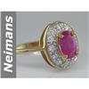 Image 1 : Gem quality 1.72 ct Ruby & Diamond Ring 14kt Gold