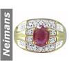 Image 1 : 1.86 ct Ruby & Diamond Gents Ring 14kt Gold